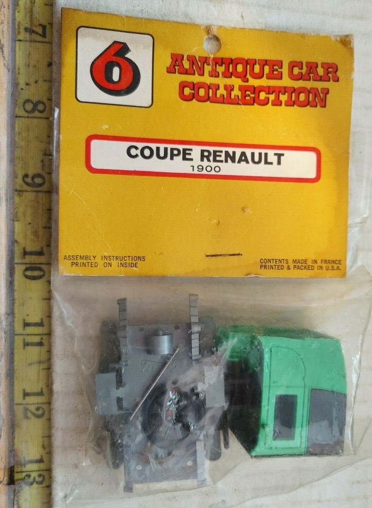 VINTAGE ANTIQUE CAR COLLECTION COUPE RENAULT 1900 MADE IN FRANCE