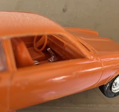 74 1974 CHEVY VEGA DEALER PROMO MODEL 1/25 SCALE PLASTIC MPC ORANGE **NO BOX**
