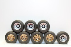 W-69 2 complete sets of resin, painted 1/25 scale model car dirt track tires