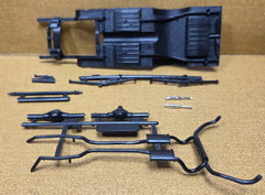 1972 Chevy Nova SS CHASSIS & STOCK EXHAUST 1/25 scale NEW Model Kit PARTS AMT