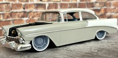 Resin 22 In. “Raceline Tri-Five” Wheels, W/ One Inch Whitewalls,1/24 1/25 Scale