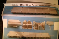 MGM 01-14 1/35 Resin WWII German 150 Ton Tank Transporter – Trailer