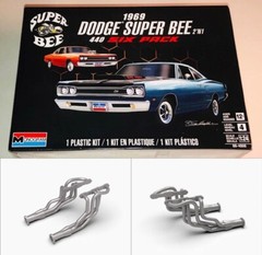 1:24 440 Magnum Headers, 3D Printed. Unpainted. Model Cars Not Included