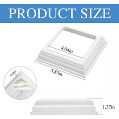 Vinyl Post Skirt White Weather-Resistant Durable Easy Installation Adjustable De