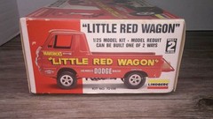 Lindberg Model car kit ” Little Red Wagon” 1965 Dodge hot rod truck Z159