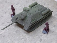 MIR / Roco Minitank Compatible WWII Russian SU-100 & Airfix Soldiers Lot#7394B©