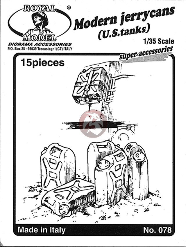 Royal Model 1/35 Modern Jerrycans for US Tanks [Resin AFV Diorama Accessory] 078