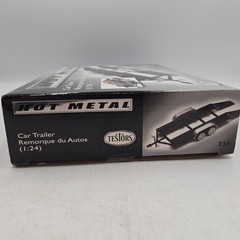 1:24 Testors Hot Metal Car Trailer Diecast Model Kit Open Box Complete Metal Kit
