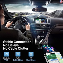 Android Auto Wireless Adapter for OEM Factory Wired Android Auto Car, Stable