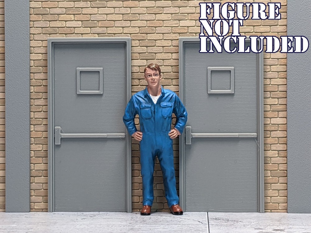 1/24 1/25 Scale Workshop/Commercial Door -For garage or shop dioramas (set of 2)