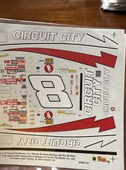 Slixx Decals 1307 1/25 Scale #8 Circuit City Monte Carlo Hut Stricklin NASCAR