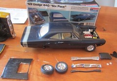 Monogram 1969 Dodge Super Bee 1/24 Lot of 2 Pro Street &Stock Built For Resto 69