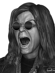 Ozzy Bust Rock Icon model kit unassembled unpainted see Description
