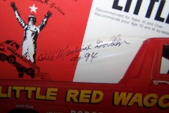 Lindberg Little Red Wagon Dodge Wheel Stander Signed by Bill Maverick – 1 of 100