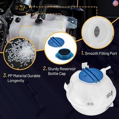 Coolant Reservoir Tank 1K0121407A Compatible with Volkswagen VW CC Passat Jetta