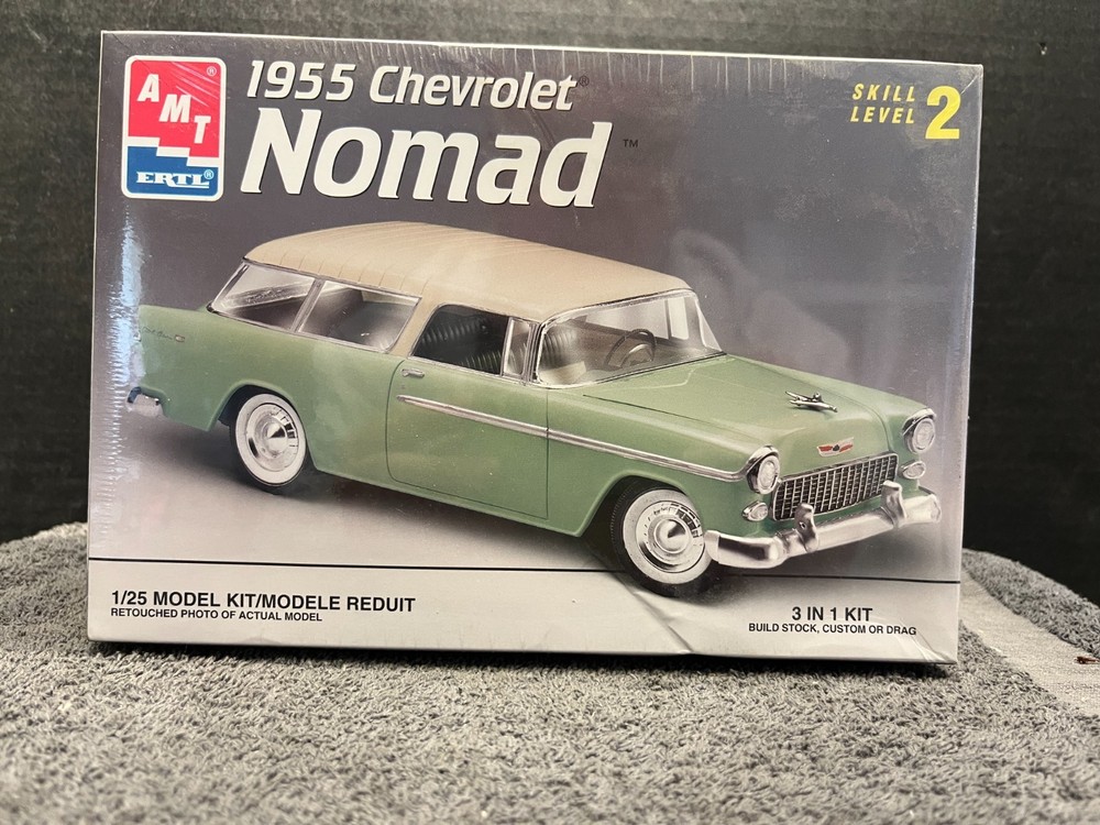1:25 AMT ERTL MODEL KIT 1955 CHEVROLET BEL AIR NOMAD WAGON SEALED SKILL-2 UTM