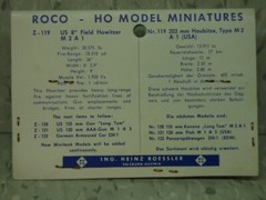 Roco Minitanks / (NEW) 1/87 WWII US M-2 A1 8″ 203mm Field Howitzer Lot #5578