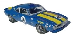 #36 Mark Donohue Sunoco Penske Camaro 1967-68-69 1/24th Scale Waterslide Decal