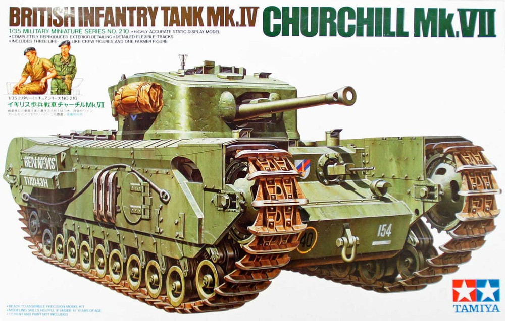 TAMIYA 35210 1:35 British Infantry Tank Mk.IV Churchill Mk.VII Plastic Model Kit