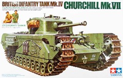 TAMIYA 35210 1:35 British Infantry Tank Mk.IV Churchill Mk.VII Plastic Model Kit
