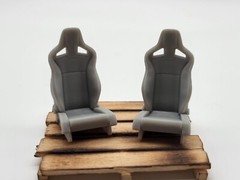 Recaro Sportster Seats For 1/24 And 1/25 Scale Model Cars (Set of 2)