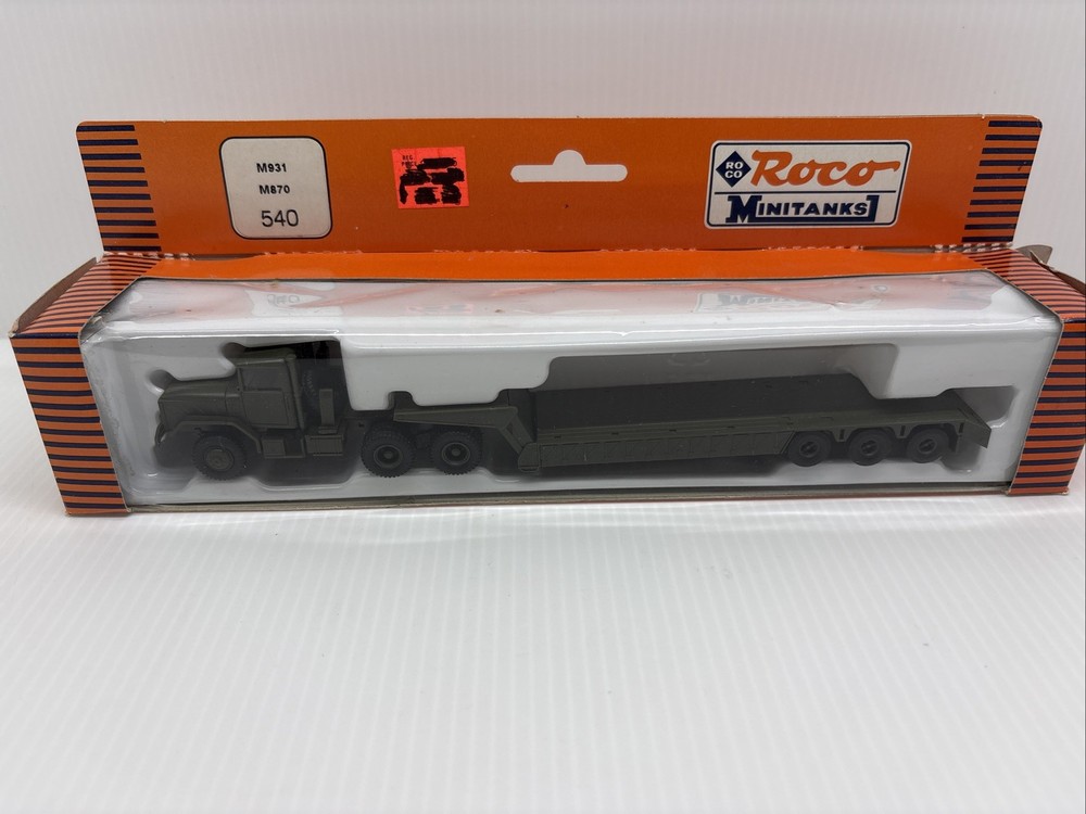 Roco Minitanks 540 M931 Tractor w/M870 Lowboy Trailer HO 1:87 Military NOS