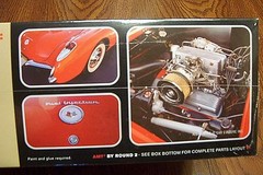 AMT 1957 CHEVY CORVETTE CONVERTIBLE 1/25 SCALE MODEL KIT (molded in aqua)