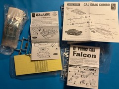CAL DRAG COMBO MODEL KIT-INCUDES FORD FALCON & GALXIE AMT 1/25 SCALE NEW LOOK!!!