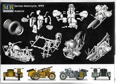Master Box WWII German Motorcycle in 1/35 28 ST