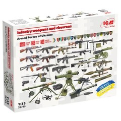 Infantry weapons and chevrons. Armed Forces of Ukraine Scale Model 1:35 ICM35749