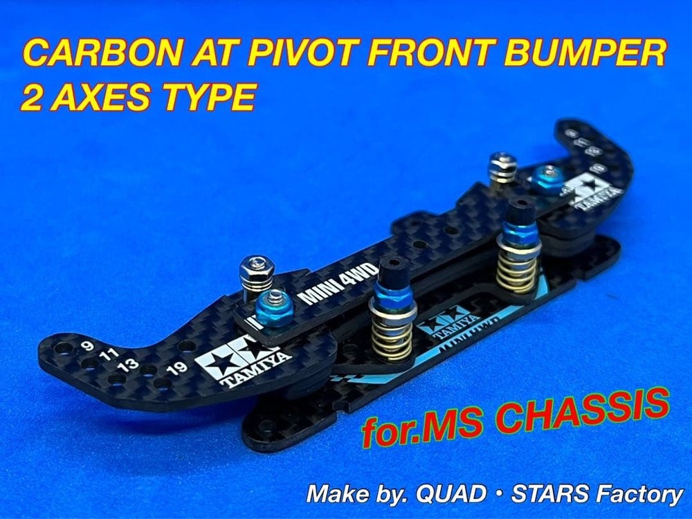 [For Mini 4WD/MS] 2-axis AT pivot bumper 2021 carbon