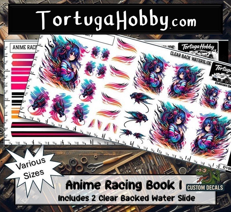 Anime Racing – Book I – 1:24 Scale Waterslide Decals