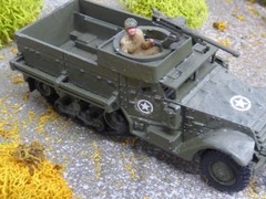 Roco Minitanks Pro Painted WWII US M-3 Halftrack W/50 Cal MG Lot#9468B©