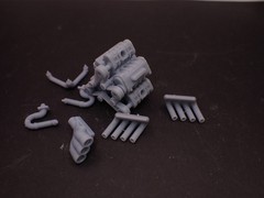 Triple Supercharged Engine 1/24 1/25 3D printed