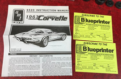 OPEN BOX AMT ERTL 1/25 Model Kit 1963 CHEVROLET CORVETTE STINGRAY Skill Level 2