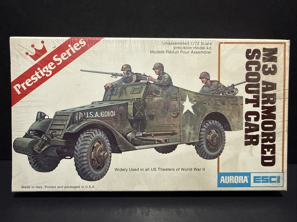 M3 ARMORED SCOUT CAR 1-72 SCALE Plastic Model ESCI #6207 Factory SEALED