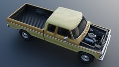3d Printed 1/25 1974 Ford F250 SuperCab Model Kit