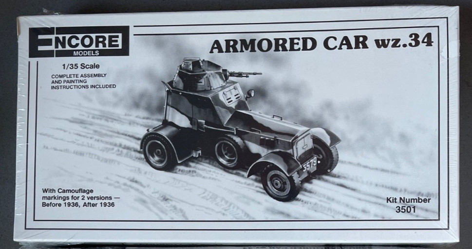 Encore 3501 Armored Car wz.34 1:35 Scale Model Kit 1/35 Camouflage Markings 1936