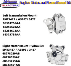 Engine Transmission Mount Set for Ram Promaster City 2.4L | Set of 3 Mounts for