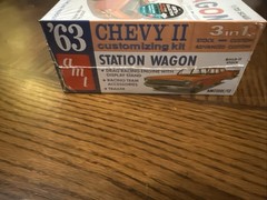 AMT 1963 Chevy II Station Wagon with Trailer 1:25 Scale Model Kit New In Plastic