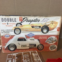 AMT ORIGINAL VINTAGE RARE DOUBLE 3 IN 1 DRAGSTER TROPHY SERIES T-161 Open Box
