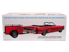 MPC 1968 Dodge Coronet Convertible w/ Trailer 1:25 Scale Model Kit
