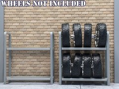 1/24 1/25 Scale Wheel/Tire Rack – For car garage/workshop diorama (set of 2)