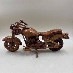 Handmade FX-Style Cruiser Motorcycle Wood Model, Bike Decor