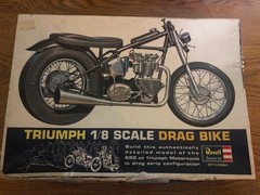 1/8 revell triumph drag bike model kit.
