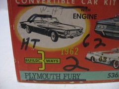 Empty Box Only – Jo-Han 1962 Plymouth Fury Convertible Model Kit #5362-E:149