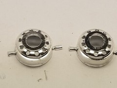 AMT Kenworth W-925 Two Chrome Outer Rear Wheels from 1:25 Model Kit