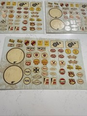 Vintage Model Car Stickers Lot Of 5 Good Condition.