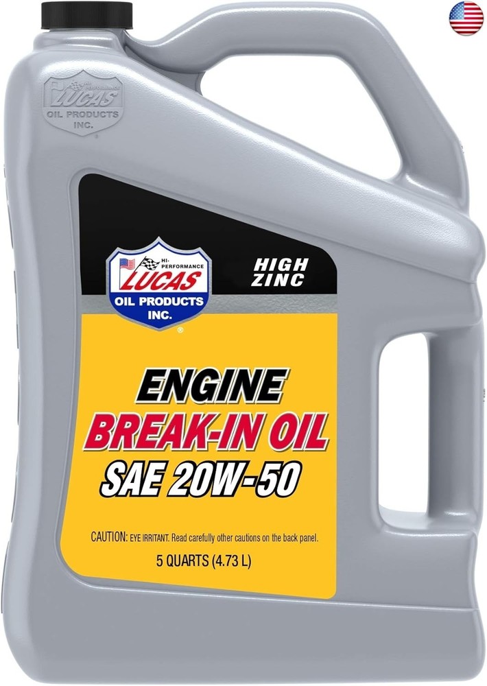 Lucas Oil 10636 SAE 20W-50 Racing Engine Break-in Oil – 5 Quart