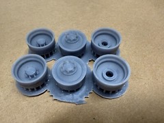 SMOOTHIE SPIKED LUG NUTS 1/25 Scale 3d Printed Resin 1 TON Dually WHEELS & Tires